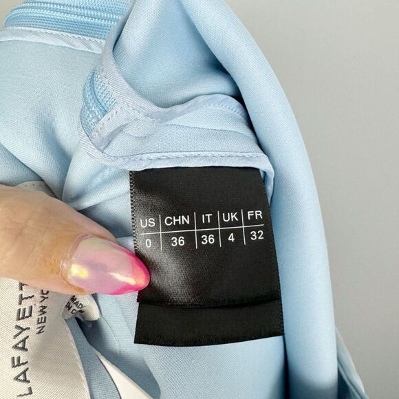 LAFAYETTE 148 | NEW Aerial Blue High Waisted Silk Blend Maxi Skirt Women’s 0 - Picture 13 of 16